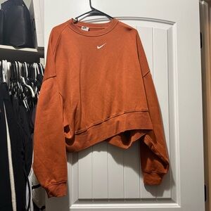 Nike Burnt Orange Cropped Sweatshirt